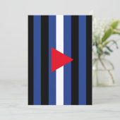 Leren Queer Pride-vlag Feestdagenkaart (Staand voorkant)