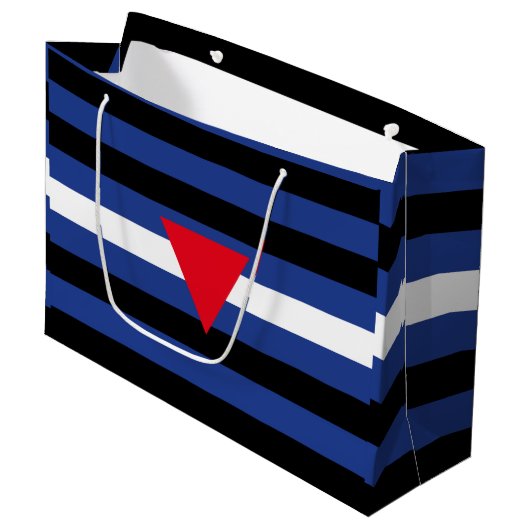 Leren Queer Pride-vlag Groot Cadeauzakje (Voorkant Gekanteld)