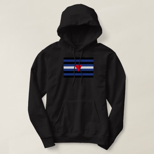 Leren Queer Pride-vlag Hoodie (Design voorkant)