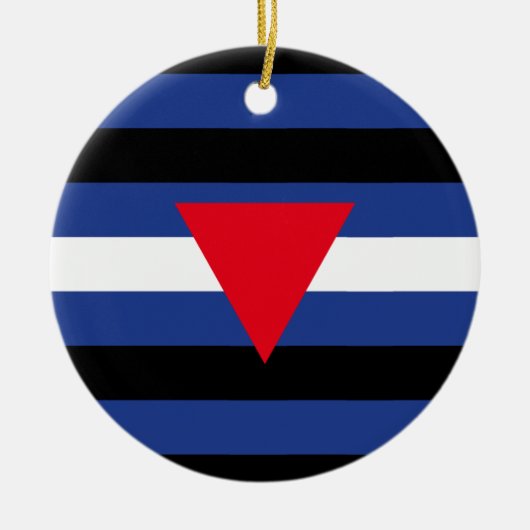 Leren Queer Pride-vlag Keramisch Ornament (Voorkant)