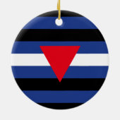 Leren Queer Pride-vlag Keramisch Ornament (Achterkant)