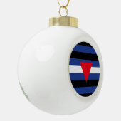 Leren Queer Pride-vlag Keramische Bal Ornament (Links)