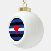 Leren Queer Pride-vlag Keramische Bal Ornament (Rechts)