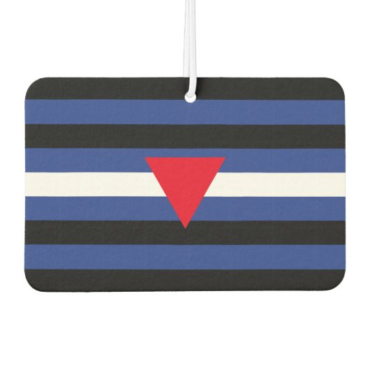 Leren Queer Pride-vlag Luchtverfrisser (Voorkant)