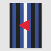 Leren Queer Pride-vlag Magnetische Uitnodiging (Voorkant)