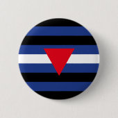 Leren Queer Pride-vlag Ronde Button 5,7 Cm (Voorkant)