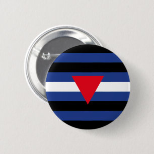 Leren Queer Pride-vlag Ronde Button 5,7 Cm