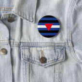 Leren Queer Pride-vlag Ronde Button 5,7 Cm (In situ)