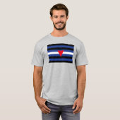 Leren Queer Pride-vlag T-shirt (Voorkant volledig)