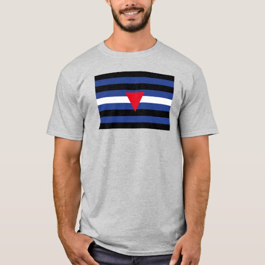 Leren Queer Pride-vlag T-shirt (Voorkant)