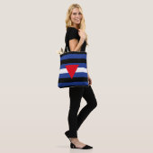 Leren Queer Pride-vlag Tote Bag (Op model)