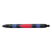 Leren Queer Pride-vlag Zwarte Inkt Pen (Voorkant)