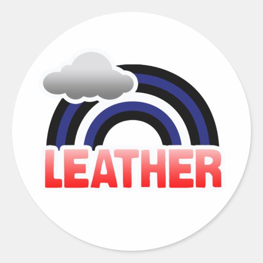 LEREN REGENBOOG RONDE STICKER (Voorkant)