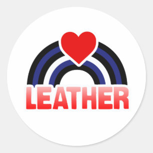LEREN REGENBOOGVLAG RONDE STICKER