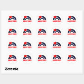 LEREN REGENBOOGVLAG RONDE STICKER (Vel)