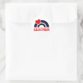 LEREN REGENBOOGVLAG RONDE STICKER (Tas)