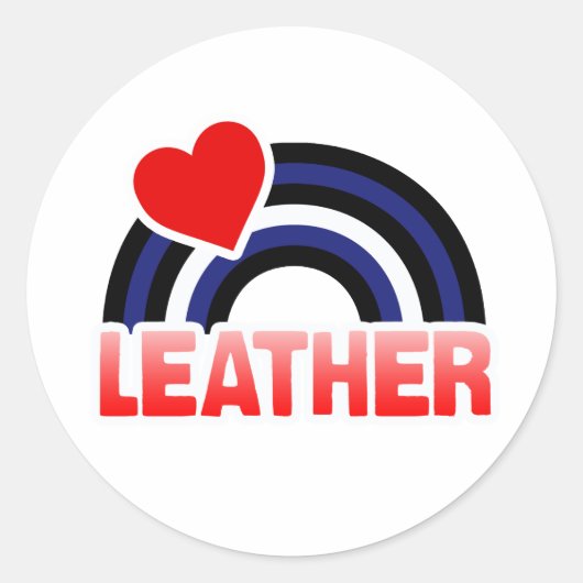 LEREN REGENBOOGVLAG RONDE STICKER (Voorkant)