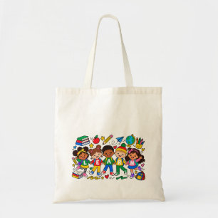 Leren Samen Kinderen School Ontwerp Tote Bag