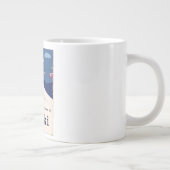 leren skiën  cartoon. grote koffiekop (Rechts)