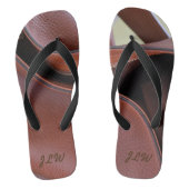 Leren Slippers met Initiaal Teenslippers (Voetbed)