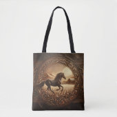 Leren snijwerk, Paard Ranch Tote Bag (Voorkant)