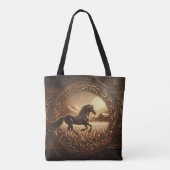 Leren snijwerk, Paard Ranch Tote Bag (Achterkant)