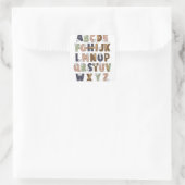 Leren Snoep Baseball ABCs Alfabet Letters Vierkante Sticker (Tas)