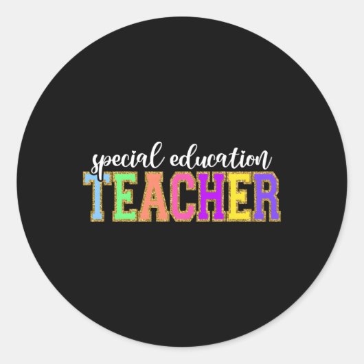 Leren Speciaal Onderwijs Leraar Terug School Werk Ronde Sticker (Voorkant)