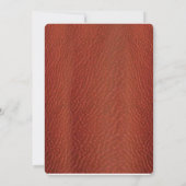 Leren & Suède Textuur Kunst Bruidsdouche Kaart (Achterkant)