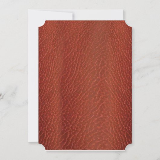 Leren & Suède Textuur Kunst Bruidsdouche Kaart (Achterkant)