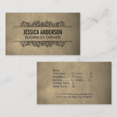 Leren textuur achtergrond |  onderdelen visitekaartje (Voorkant / Achterkant)