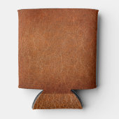 Leren textuur close-up detail blikjeskoeler (Voorkant)