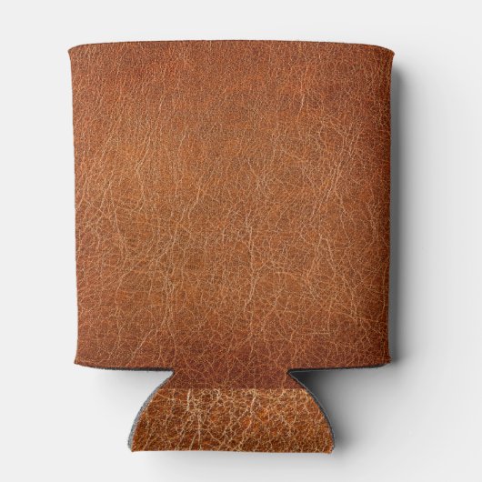 Leren textuur close-up detail blikjeskoeler (Achterkant)