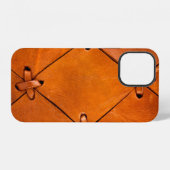 Leren textuur. iPhone hoesje (Achterkant horizontaal)