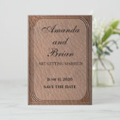 Leren Textuur Land Stijl Print Kaart (Staand voorkant)