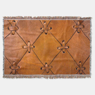 Leren textuur, natuurlijke zelfkant detail. deken