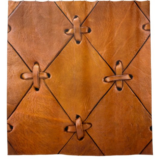 Leren textuur, natuurlijke zelfkant detail. douchegordijn (Voorkant)