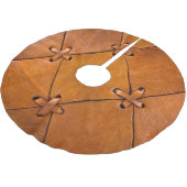 Leren textuur, natuurlijke zelfkant detail. kerstboom rok (Gekanteld)