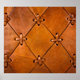 Leren textuur, natuurlijke zelfkant detail. poster