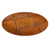 Leren textuur, natuurlijke zelfkant detail. snijplank (Hoek)