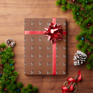 Leren textuur patroon cadeaupapier