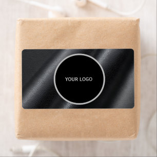 Leren textuur patroon etiket