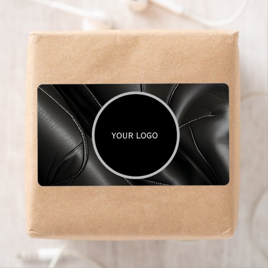 Leren textuur patroon etiket (Insitu)
