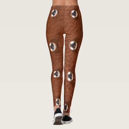 Leren textuur patroon leggings (Achterkant)