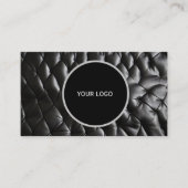 Leren textuur patroon visitekaartje (Voorkant)