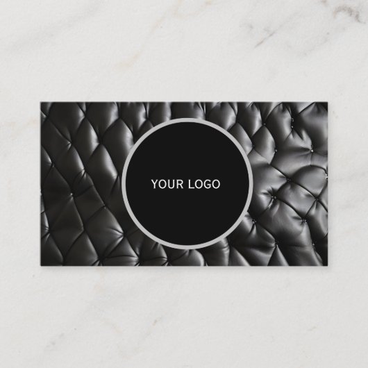 Leren textuur patroon visitekaartje (Voorkant)