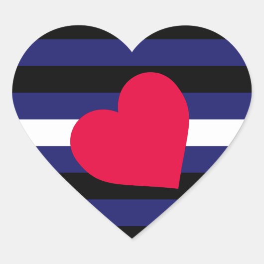 Leren trots hart sticker (Voorkant)