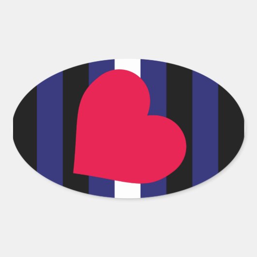 Leren trots ovale sticker (Voorkant)
