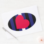 Leren trots ovale sticker (Envelop)