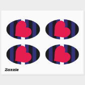 Leren trots ovale sticker (Vel)